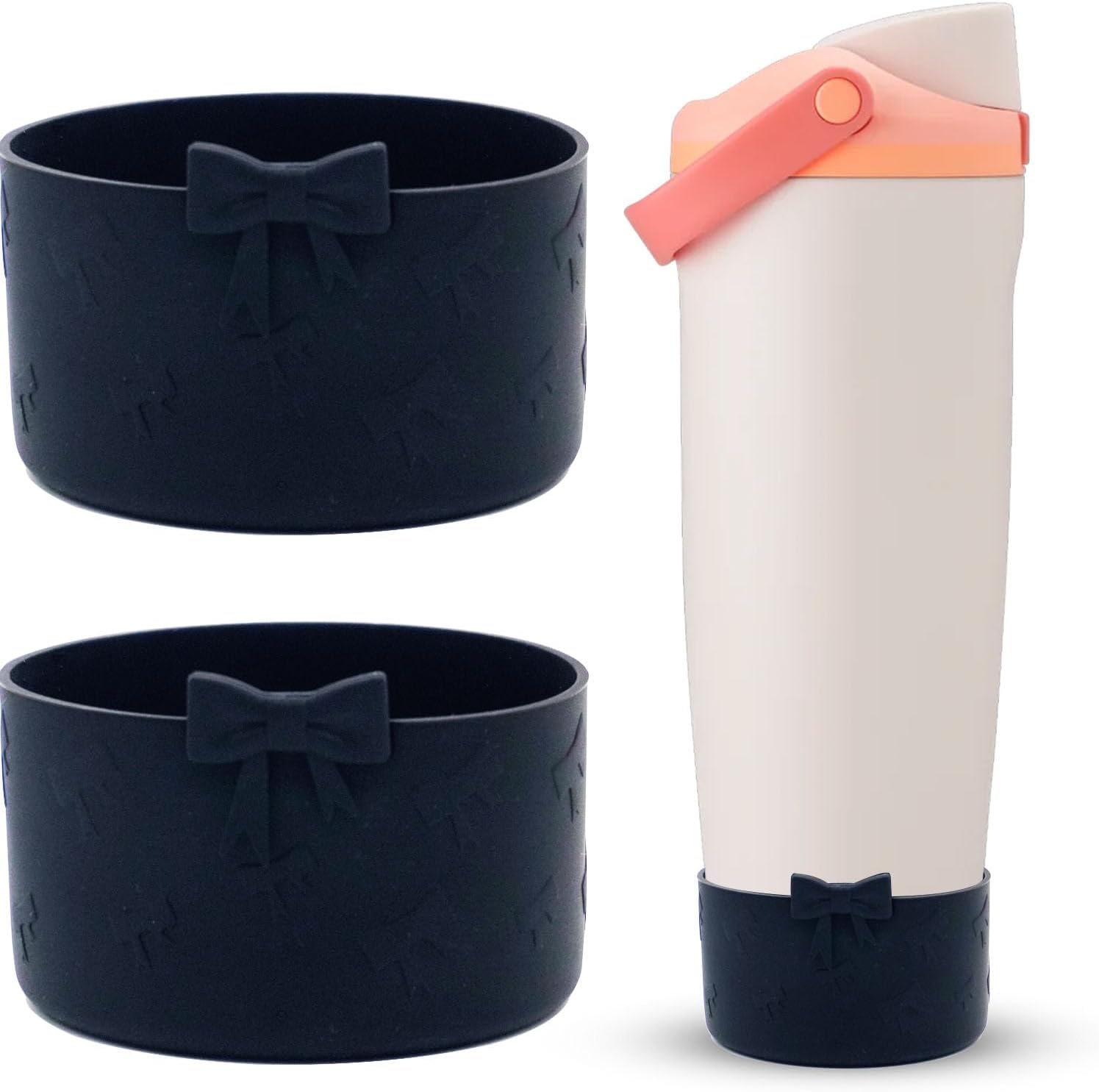 Dreamfocus 2PCS Bow Silicone Boot for Owala FreeSip Sway 40 OZ