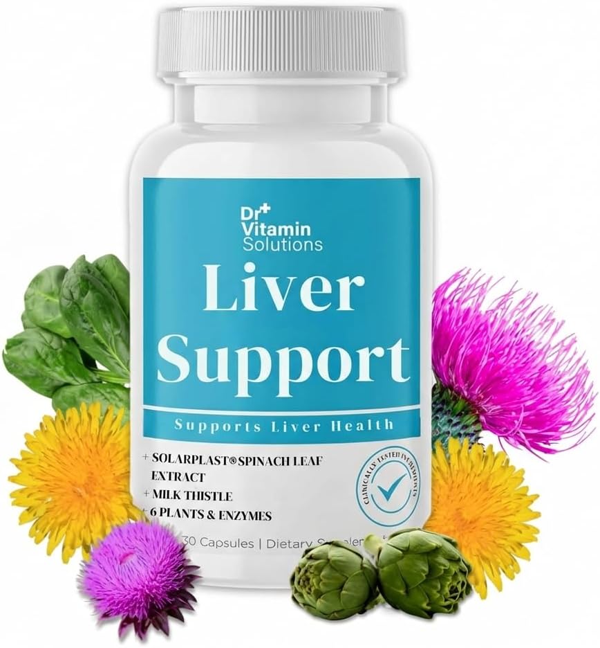 Liver Cleanse Detox and Repair - Milk Thistle Supplement with Chlorophyll, Digestive Enzymes, Artichoke & Dandelion for Natural Gallbladder Support, 30 Vegan Capsules