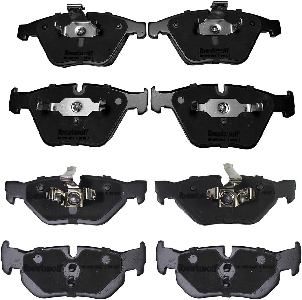 Front and Rear Ceramic Brake Pads for 2007-2013 BMW 328i 2007-2008 328xi for 2009-2013 328i xDrive for 2013-2015 BMW X1, Disc Brake Pad Replacement P-918 P-1267