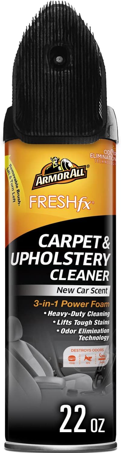 Armor All Carpet and Upholstery Cleaner Spray , Car Upholstery Cleaner for Tough Stains, 22 Fl Oz, 1 Count (Pack of 1)