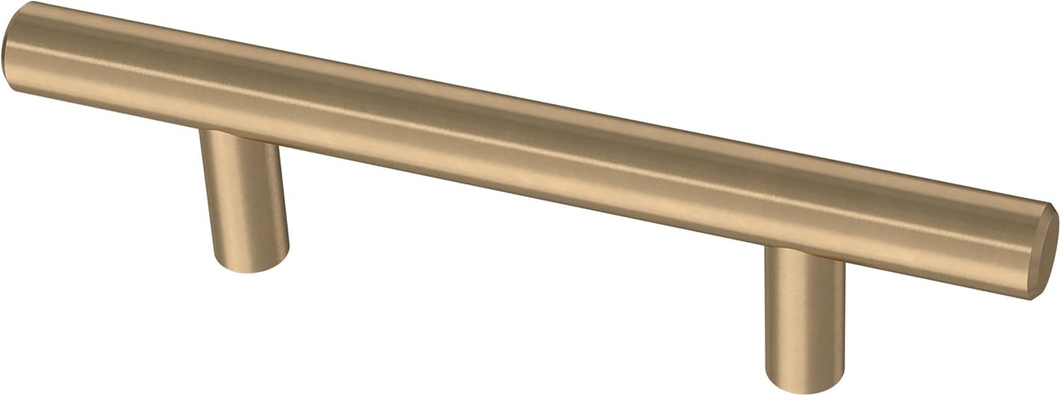 Franklin Brass Solid Bar (10-Pack) Cabinet Handles 3" Hole Center Modern Pulls | Champagne Bronze Hardware Kitchen Door, Drawers, Dressers, Furniture BAR076Z-CZ-B