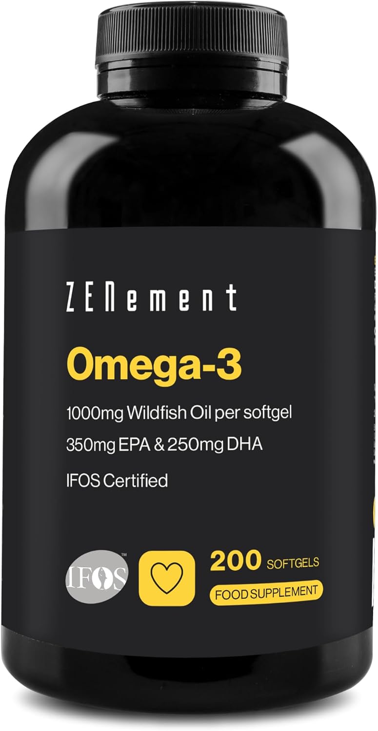 Omega-3 IFOS - 2000mg (700mg EPA + 500mg DHA), Vitamin E - 200 Capsules