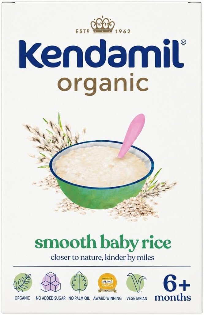 Kendamil Organic Smooth Baby Rice 6 Months +, 120g