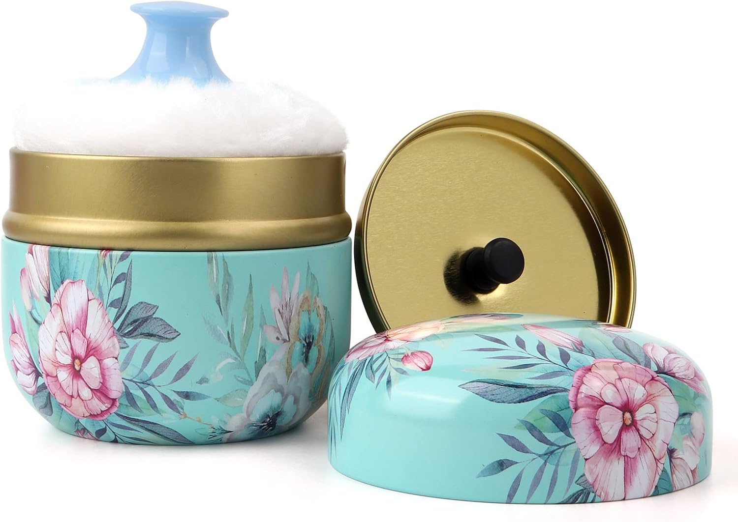 LIONVISON Baby Powder Puff Box: Multi Purpose Storage Container with Puff