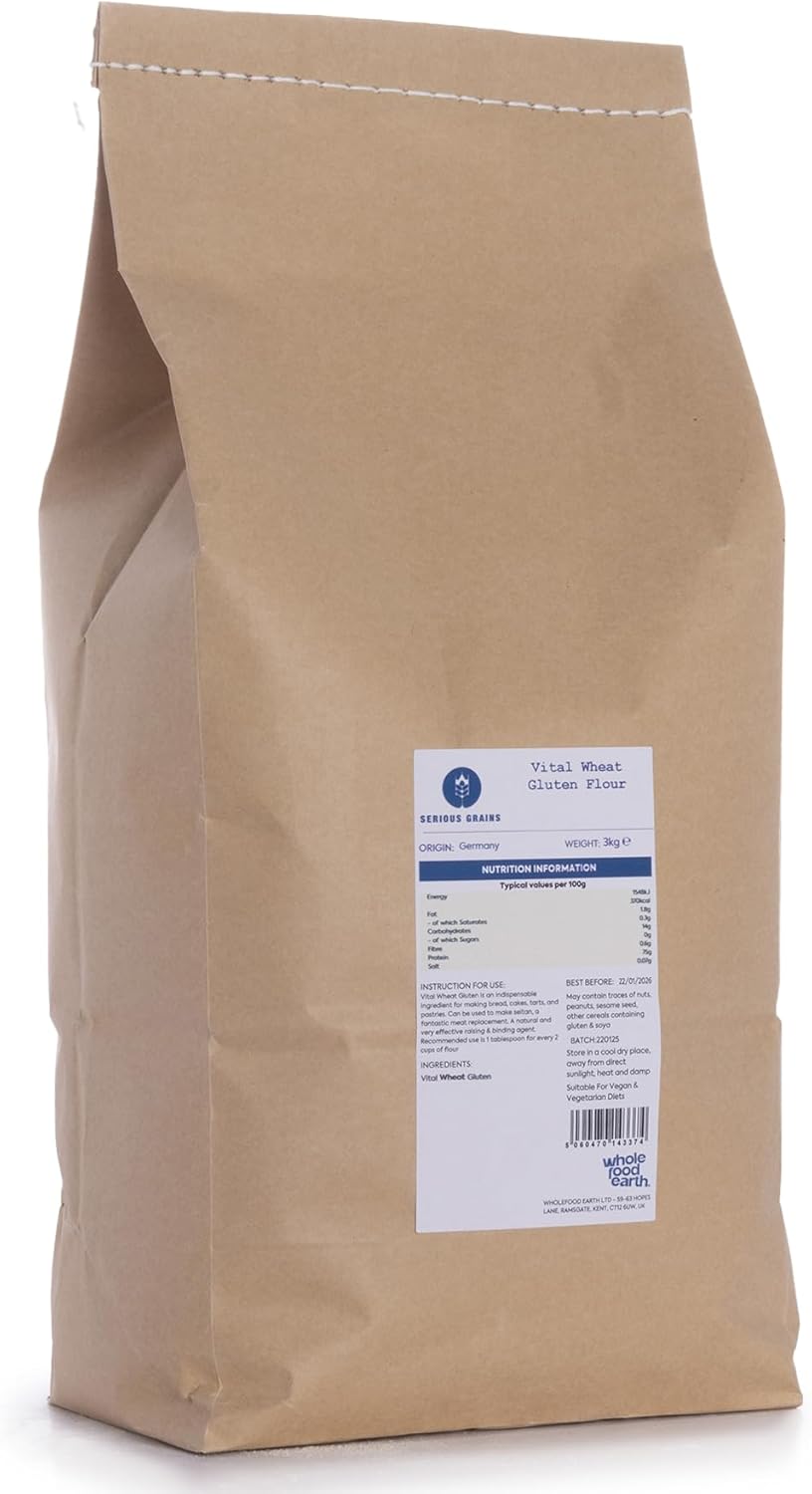 Wholefood Earth Serious Grains - Vital Wheat Gluten Flour - 3kg