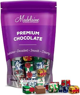 Madelaine Solid Premium Milk Chocolate Presents - Wrapped In Italian Foils with Assorted Designs - For Party Favors/Candy Jars - Contains Two Pounds