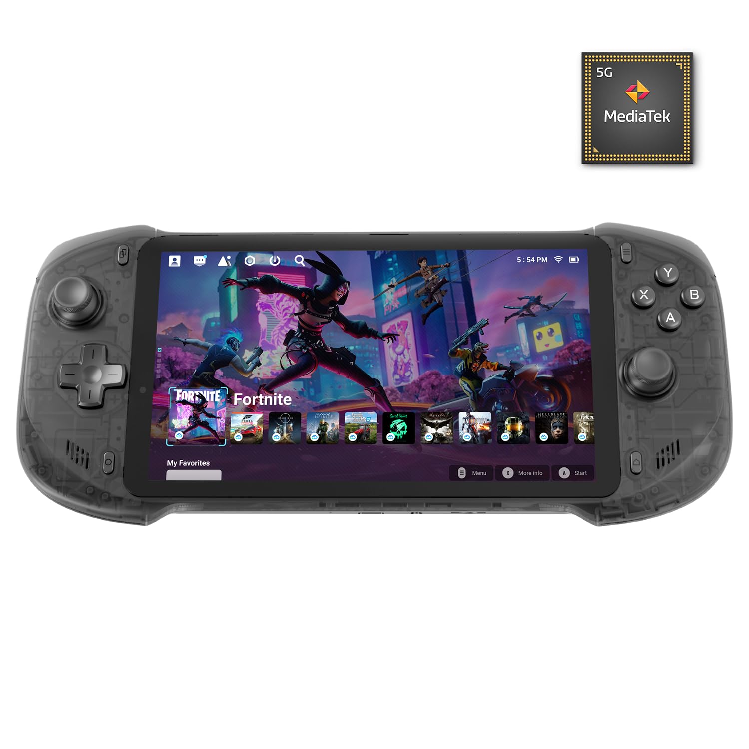 OnePro Cloud Handheld Portable Remote Play Gaming Console, For Xbox Cloud Gaming, NVIDIA GeForce NOW, Playstation, PC, Long-Battery Life, 7" 1080P Touchscreen, Lightweight Retro Game Handheld - 64G