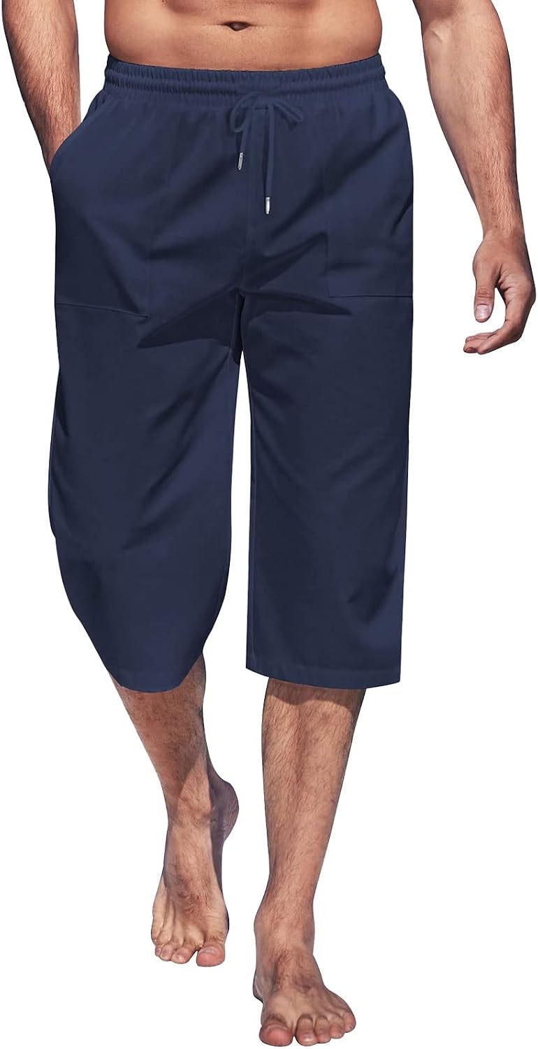 ZOIASW Jogging Pants Mens Tracksuit Sweatpants Men Spring and Summer Pant Casual All Solid Color Painting Cotton Loose Plus Size Trouser Fashion Pockets Pant