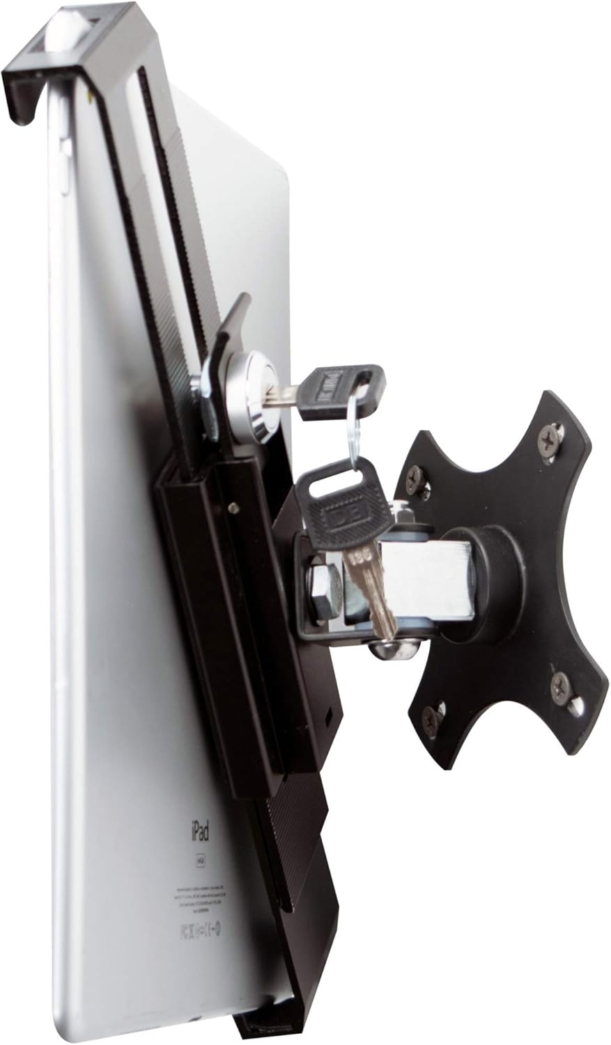 Compact Wall Mount – CTA Security Wall Mount with Lock & Key System for iPad 10th Gen 10.9" - iPad 7th/8th/9th Gen 10.2" - Galaxy Tab S3 - Surface Go 3 & Other 7-14” Tablets - Black (PAD-CSWM)
