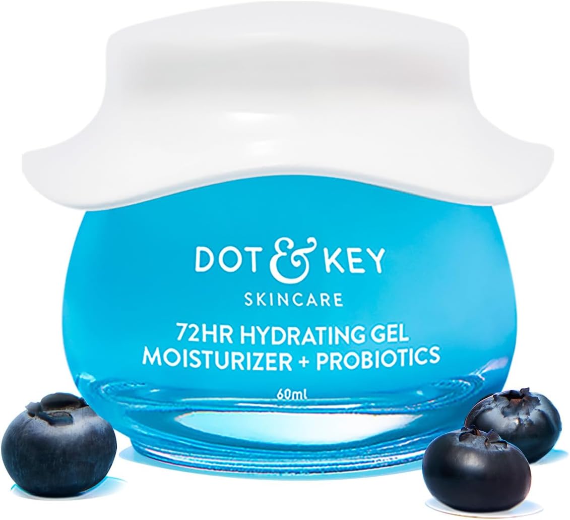 Dot & Key 72 HR HYDRATING GEL + PROBIOTICS 60 ml, with Hyaluronic Acid, Kombucha & Rice Water, Oil-Free, Non Comedogenic, Lightweight gel moisturizer, for all skin types