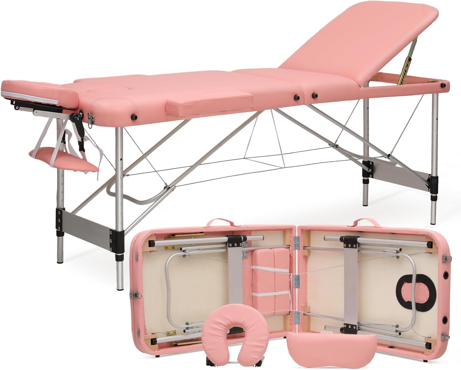 MoNiBloom A79-MB-004-73-PK spa-beds-and-Tables, OneSize, Pink