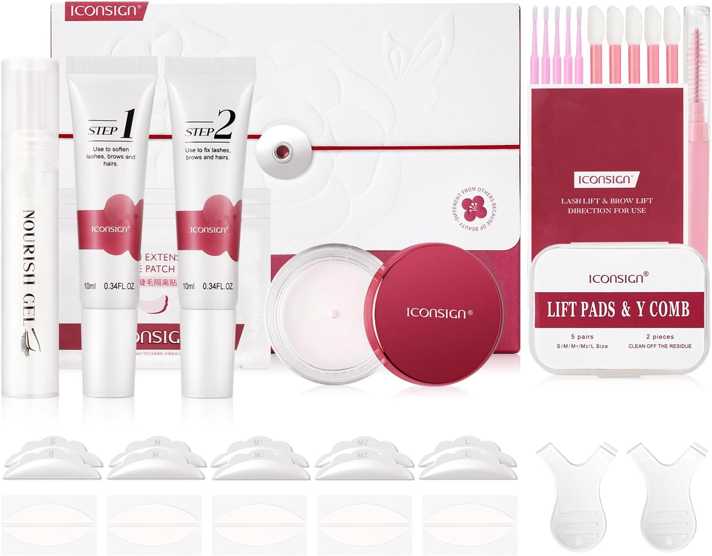 ICONSIGN Lash Lift Kit Professional Eyelash Perming Kit & Lash Perm Kit with Camellia Extract 90-Day Curl Sulphur-Free Formula Includes Lash Lift Glue for Sensitive Eyes At-Home Use