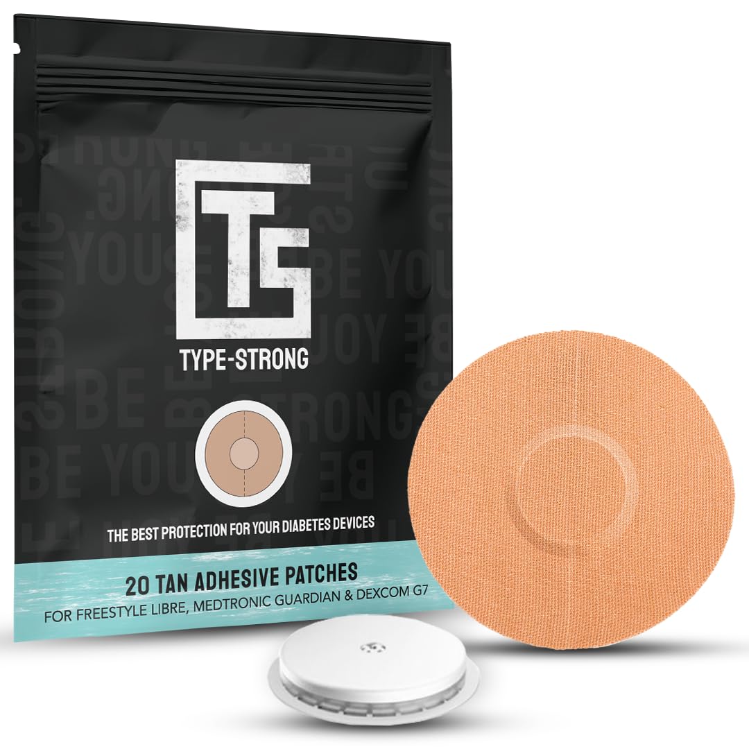 Freestyle Libre 3 Sensor Covers Waterproof for Sensitive Skin. CGM Adhesive Patches Pre-Cut for Freestyle Libre, Medtronic Guardian, & Dexcom G7. Sweat-Resistant 10-14 Days, 20 Pack, Tan