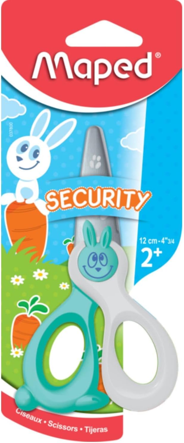 Baker Ross Ltd Maped Kidicut Safety Scissors, Kids, 4.75 Inch, Blunt Tip, Right & Left Handed (037800)