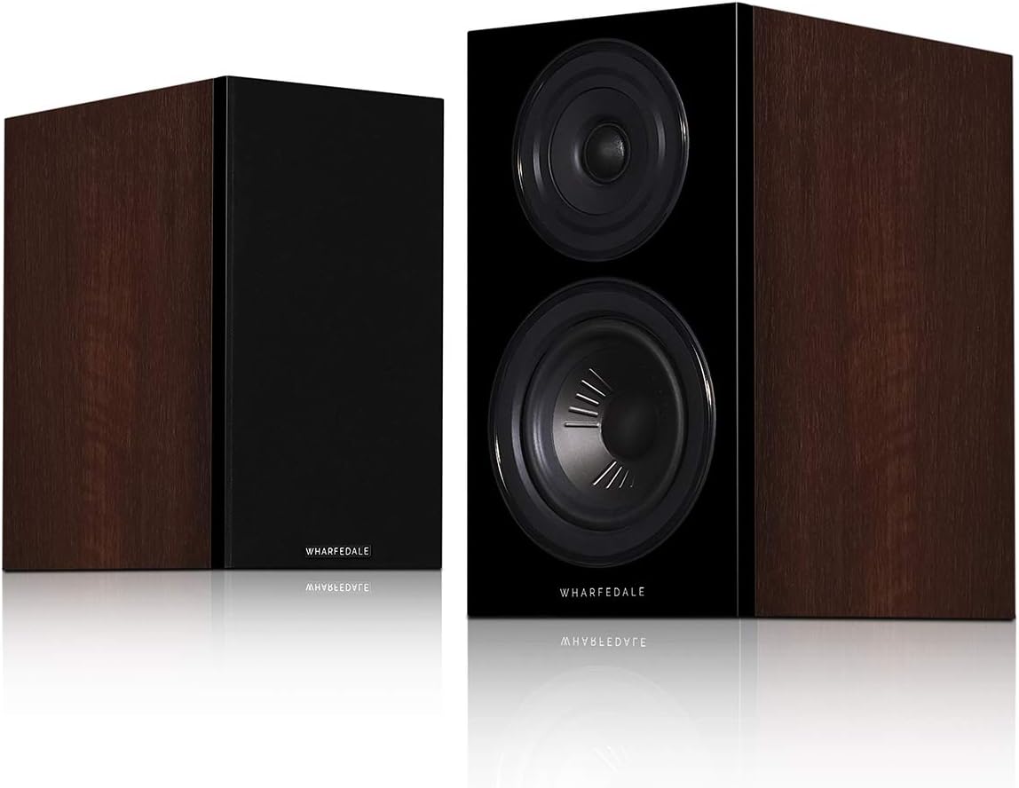 Wharfedale Diamond 12.0 Pair of Passive Bookshelf Speakers, Walnut