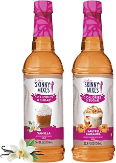 Jordans Skinny Traditional Sugar Free Syrups 750 ml 2 Bottles (Salted Caramel & Vanilla)
