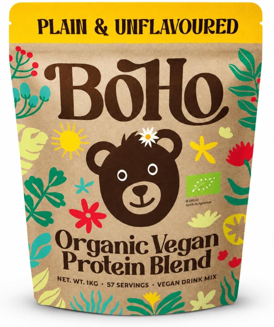 Boho Organic Protein Powder 1kg, Vegan, Unsweetened, No Flavourings