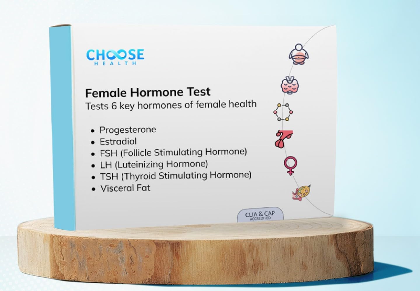 6-in-1 Female Hormone Test | Progesterone | Estradiol | LH | FSH | TSH | at-Home Test | Cap & CLIA Accredited Lab |Tests are not Avail in NY, RI
