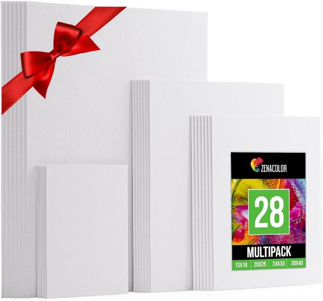 Canvas Painting Set of 28 Canvas – Multi Sizes – 13 x 18 cm, 20 x 25 cm, 24 x 30 cm, 30 x 40 cm – All Types of Painting