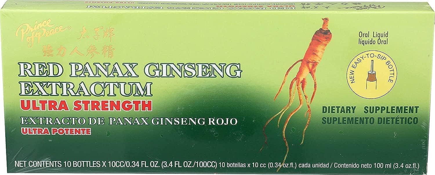 Prince of Peace Red Panax Ginseng Extractum Ultra Strength -- 3.4 oz - 10 Bottles