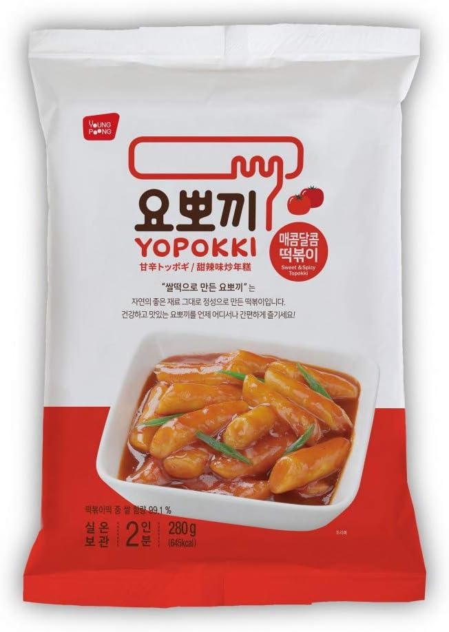 Yopokki Prepared Korean Rice Cake Instant Packet Hot & Spicy
