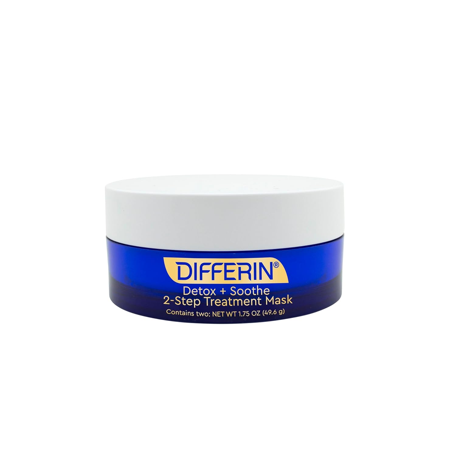 Differin Clay Face Mask, Detox and Soothe 2 Step Treatment Clay Mask by the makers of Differin Gel, Gentle Skin Care for Acne Prone Sensitive Skin, 1.75 oz