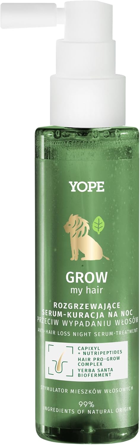 YOPE SCALP SERUM NIGHT FORMULA | ANTI-HAIR LOSS | 2% CAPIXYL + NUTRIPEPTIDES | STIMULATES REGROWTH | 99% INGREDIENTS OF NATURAL ORIGIN | 110ML