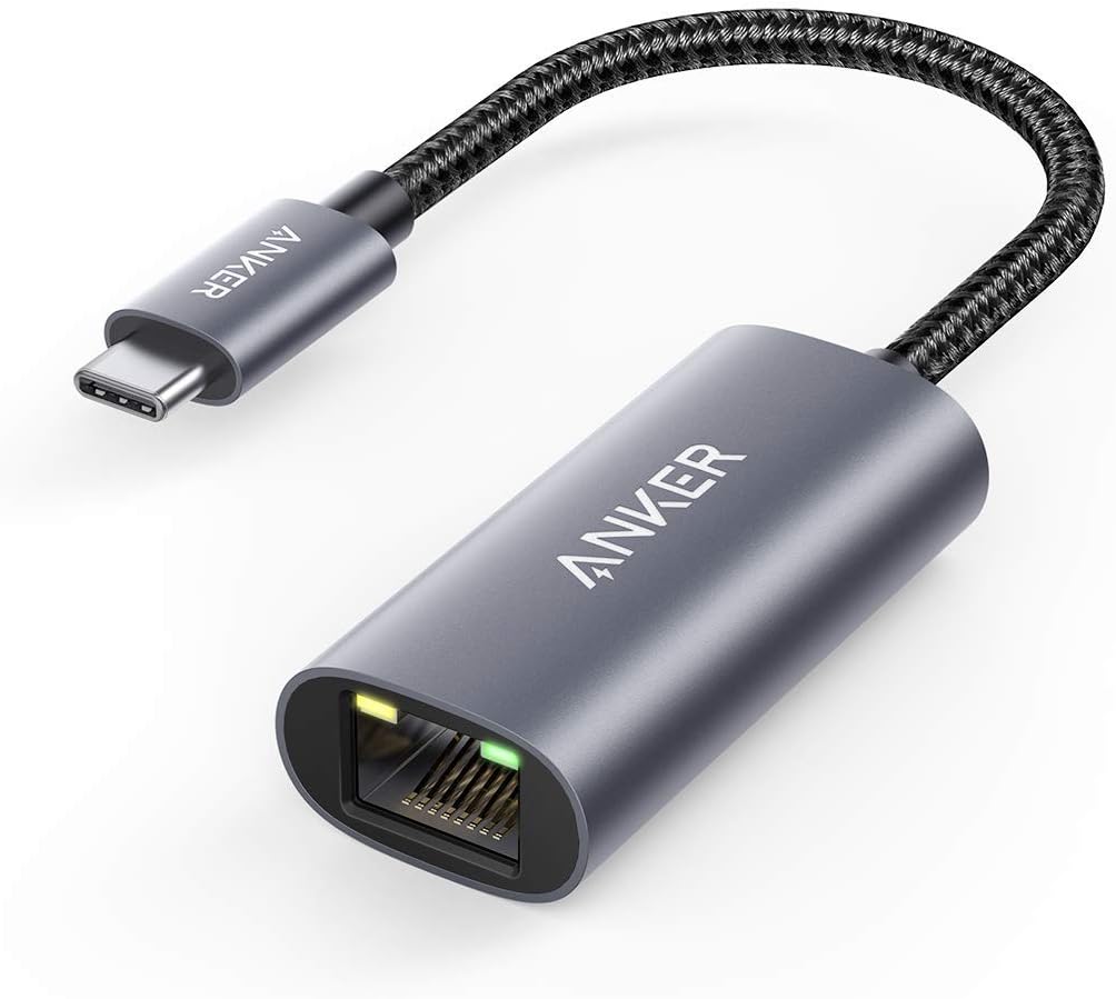 Anker USB C 3.0 to Ethernet Adapter, Portable 1-Gigabit Network Hub, 10/100/1000 Mbps, for MacBook Pro, iPad Pro 2019/2018, ChromeBook, XPS, Galaxy S9/S8, and More | Aluminum and compact design for MacBook Pro Air 2018, iPad Pro 2018 and XPS