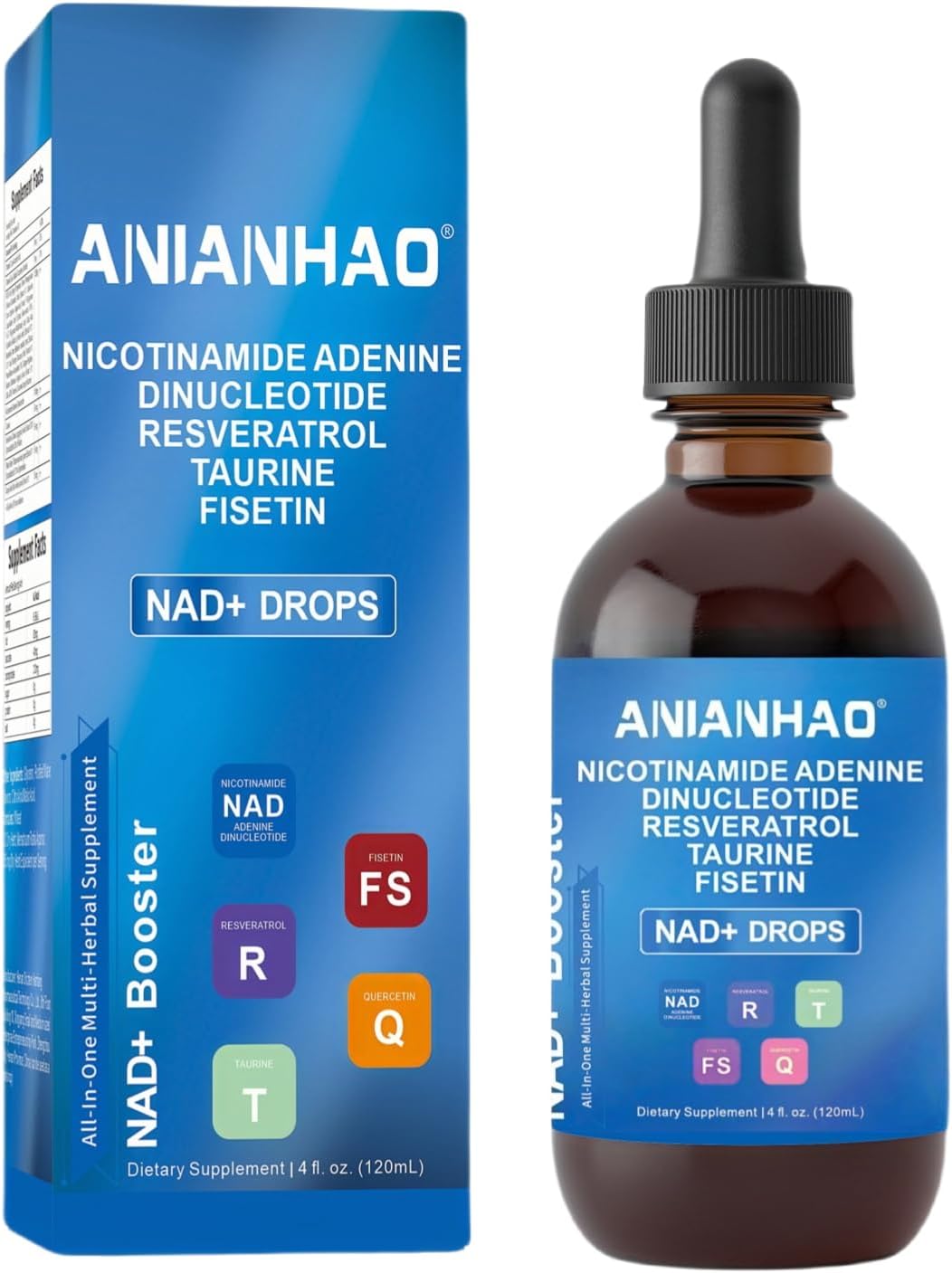 LIPOSOMAL Liquid NAD+ Trans-Resveratrol and TMG Supplement | for Cellular Repair & Energy Metabolism | 120ml NAD Liquid Drop | 2 Month Supply