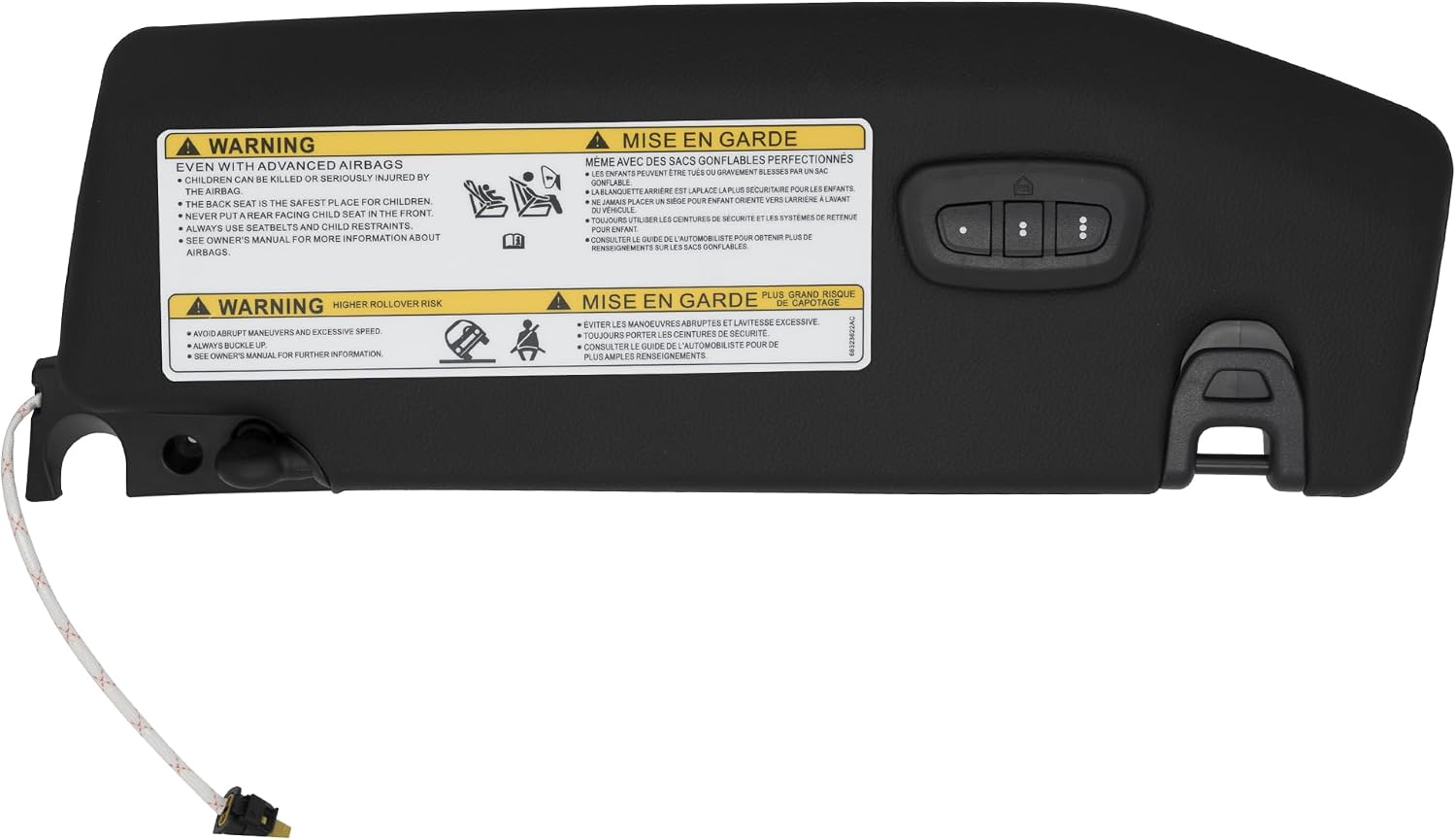Sun Visor Fits for 2018-2023 Jeep Wrangler 2020-2023 Jeep Gladiator