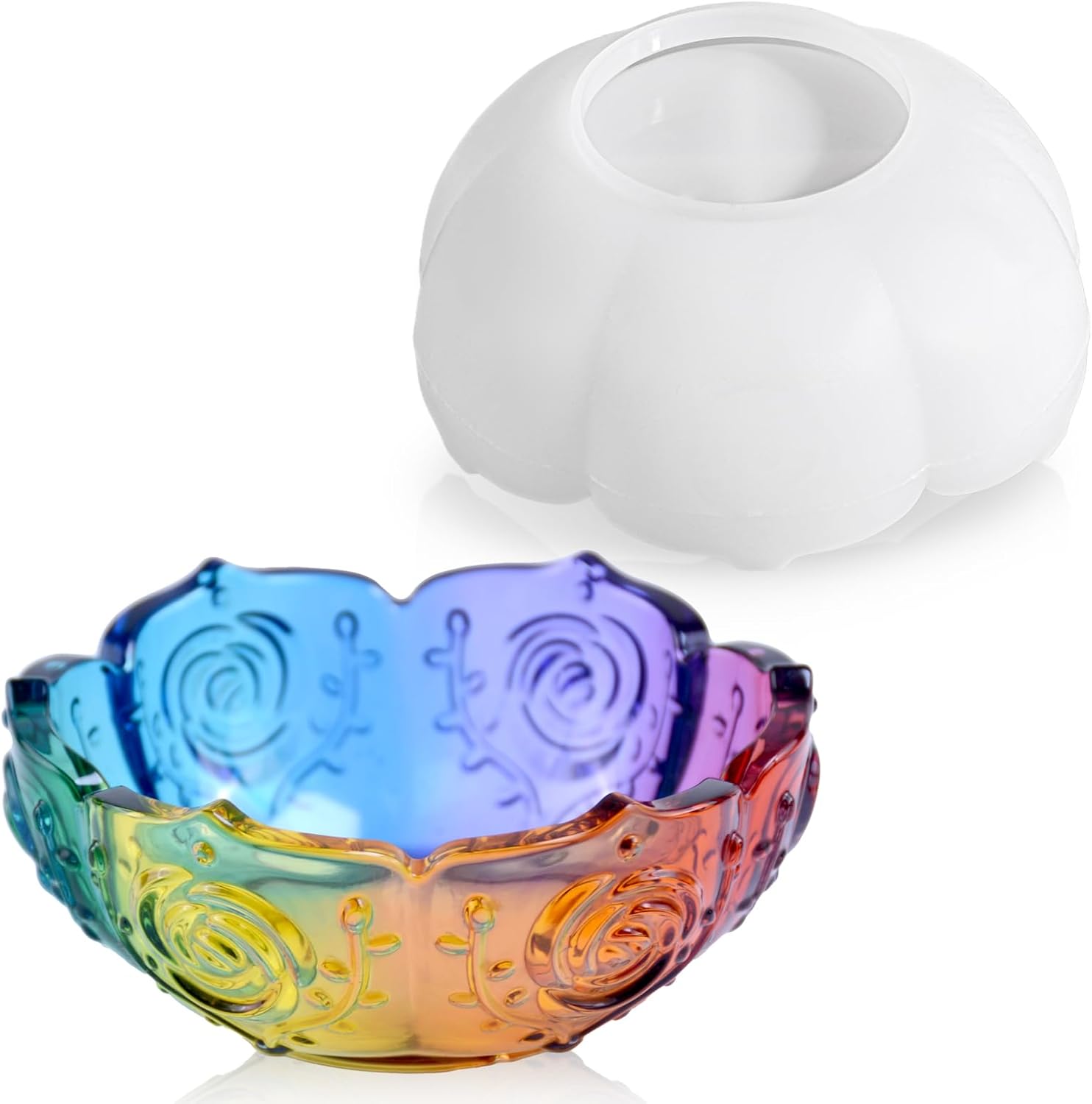 Bowl Resin Mold Silicone Tray Molds Container Large Epoxy Resin Casting Irregular Storage Box Jewelry Tray Molds Trinket Box Mold for Fruit Plate Jewelry Dish Home Crafts Decoration