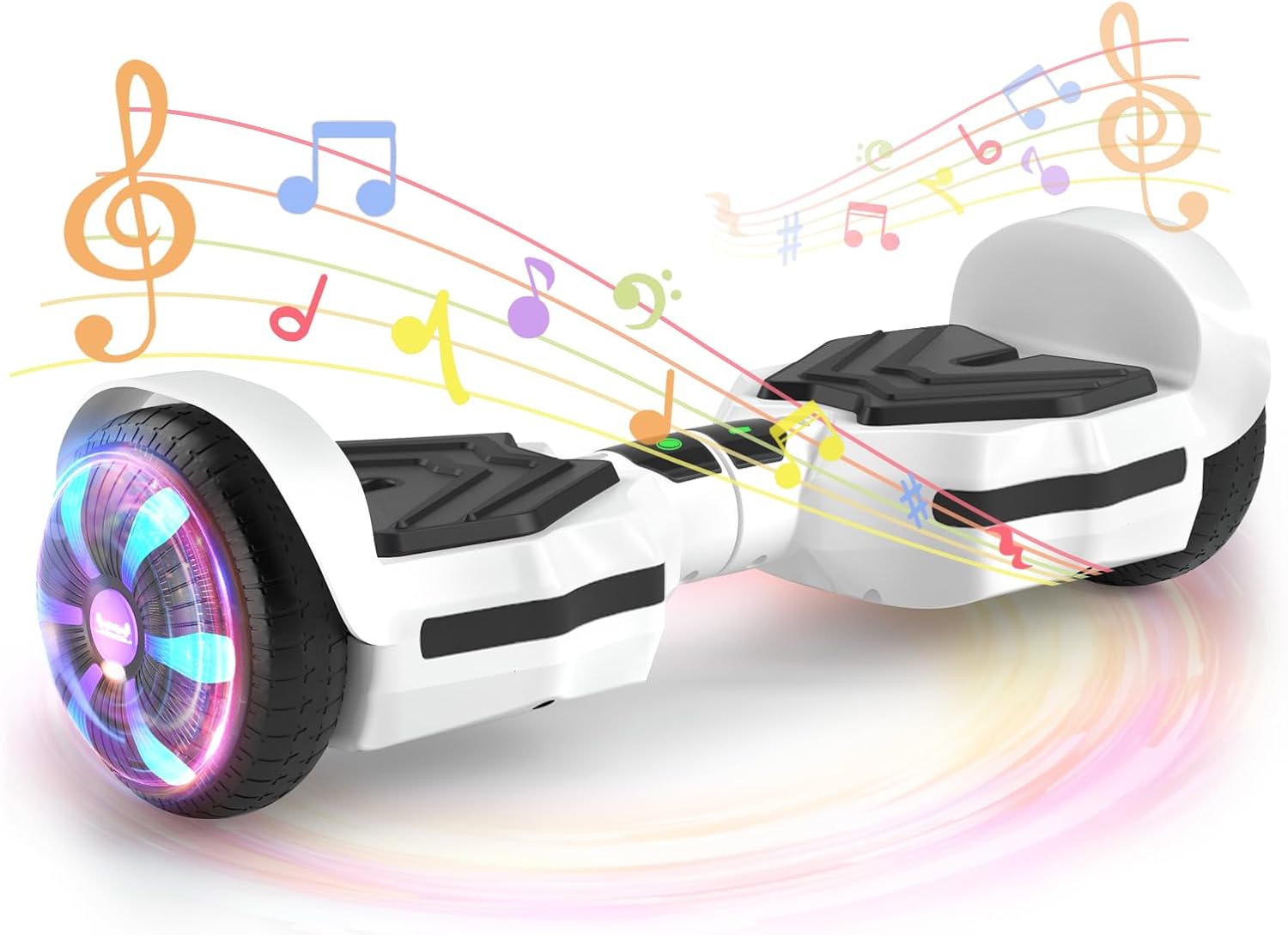 SIMATE Scooter, Bluetooth Speakers and LED Light-Up Wheels, APP Control, Dual 250W Motors, 8.5 mph Max Speed & 8.5 Miles Max Range, Gifts for Kids Adults Girls Boys