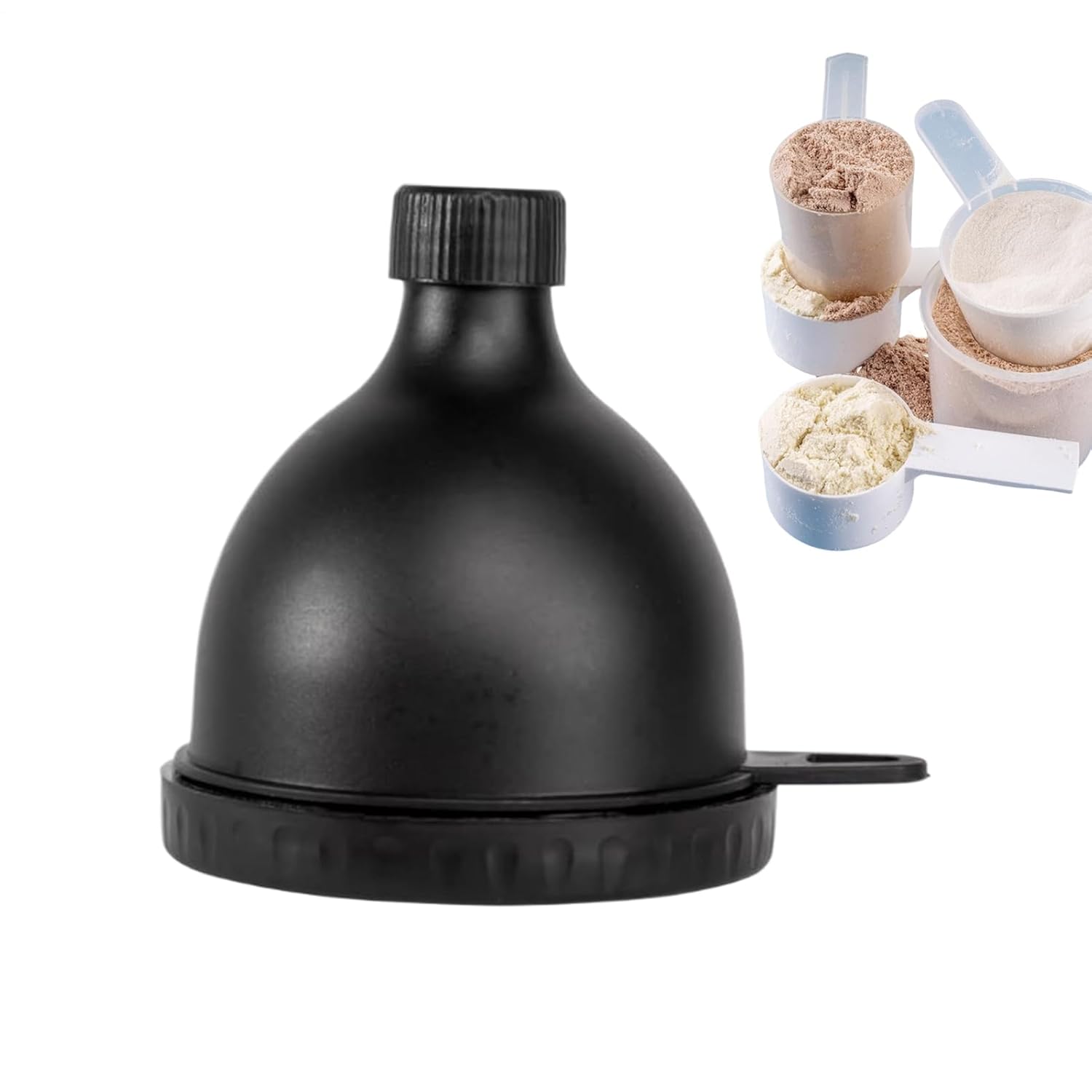Supplement Funnel for Powder | 100ml Portable Shaker Protein Container | Portable Drink Container for Daily Nutrition Meal Replacement Business Trip Traveler Runners Gym Hiking