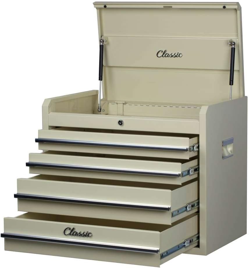 Hilka CL4DC 4 Drawer Classic Chest, 66.1cm(w) x40.5cm(d) x53.2cm(h), Beige