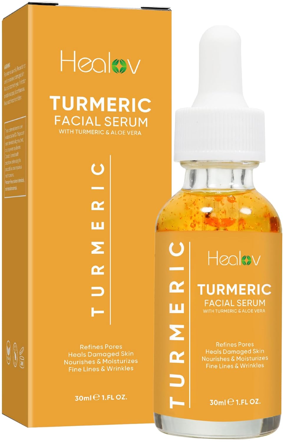 Turmeric Serum for Face & Body - All Natural Skin Brightening Serum for Dark Spots - Turmeric Facial Repair Cleanses Skin, Fights Acne, Evens Tone, Minimizes Pores - Pure Facial Oil