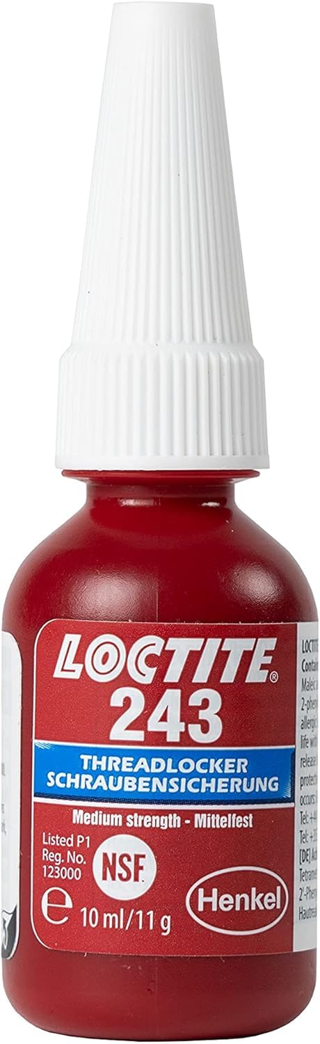 LOCTITE 243 Threadlocker, Medium-Strength Thread Lock, Blue, 1x10ml