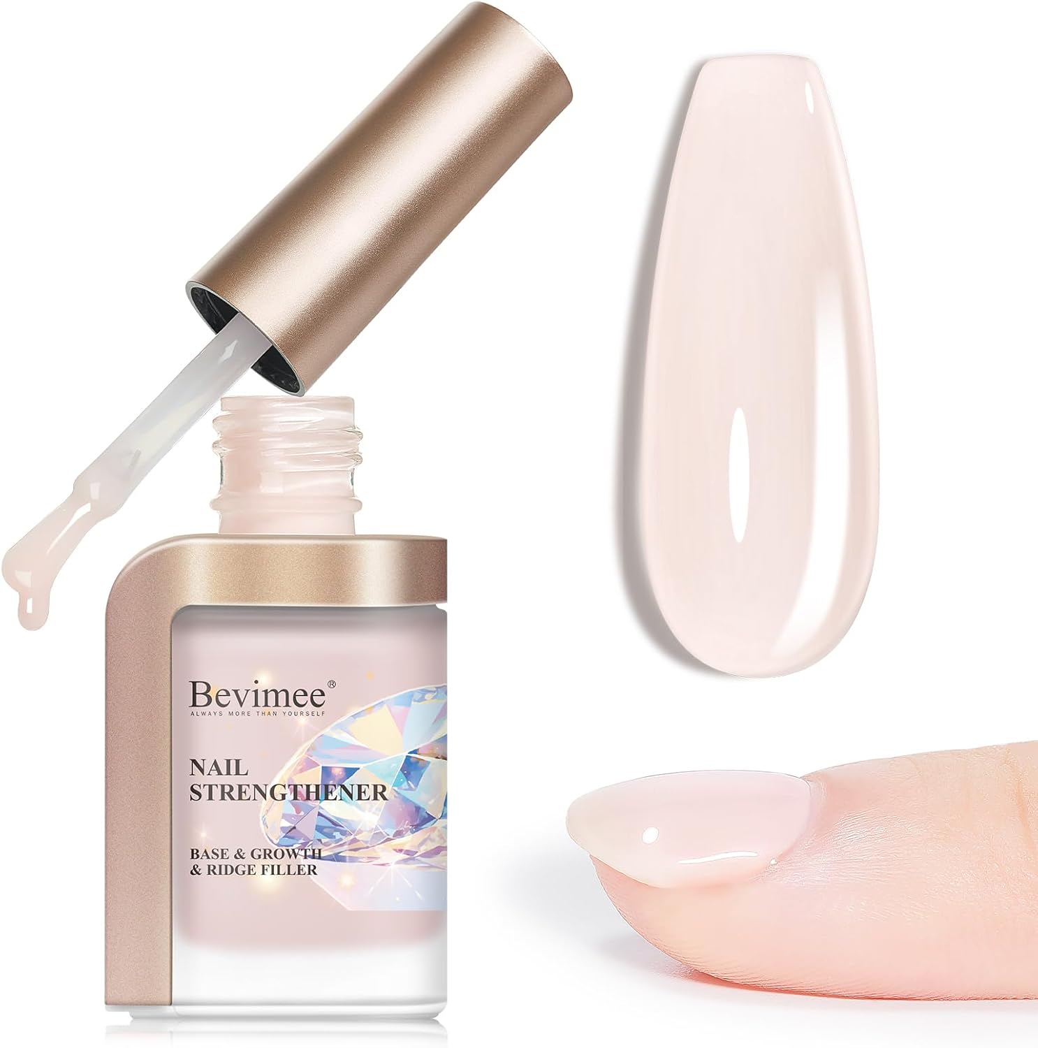 Nail Strengthener Hardener, Repair Damaged Weak Nails, Nail Growth | Extra Strong and Growth, Strengthening Polish, Sheer Clear Neutral nails