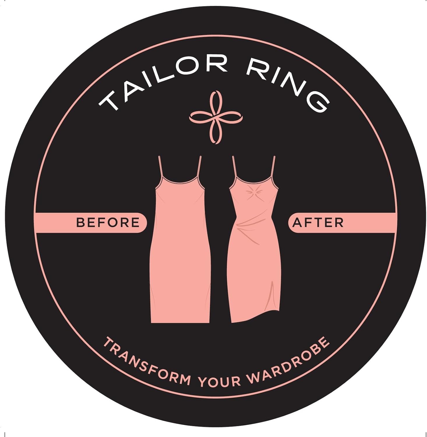 Invisible Clothing Accessory to Cinch Shirt, Dress, Skirt, Scarf for a custom tailored fit. Set includes 8 rings-4 sizes. Replaces Cinch Clips, Dress Clips,Crop Tuck