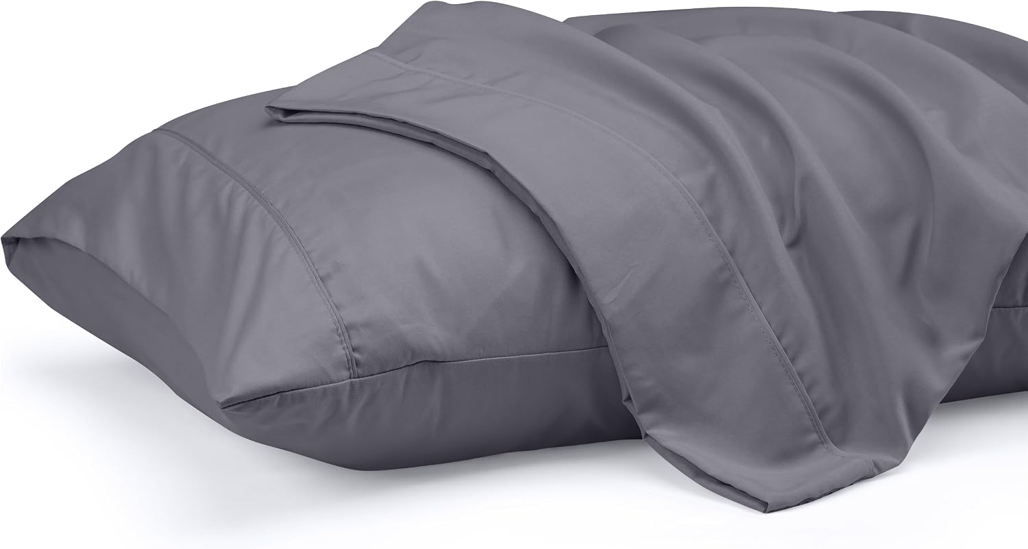 Utopia Bedding Queen Pillow Cases - 2 Pack - Envelope Closure - Soft Brushed Microfiber Fabric - Shrinkage and Fade Resistant Pillow Covers 20 X 30 Inches (Queen, Grey)