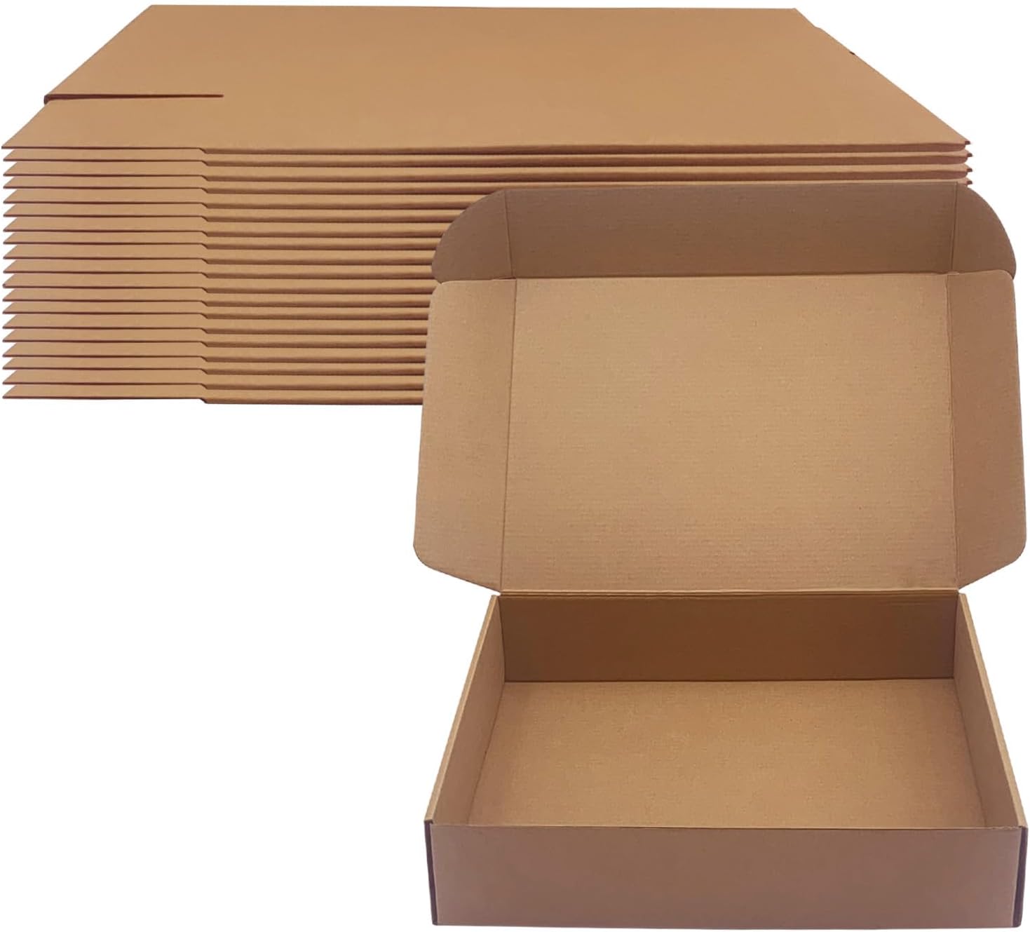 14x10x3 inch Shipping Boxes Pack of 20, Brown Corrugated Cardboard Box Mailer Boxes for Packaging Small Business Shipping，Recyclable Moving Storage Mailing Boxes Bulk Book Literature Gift Giving