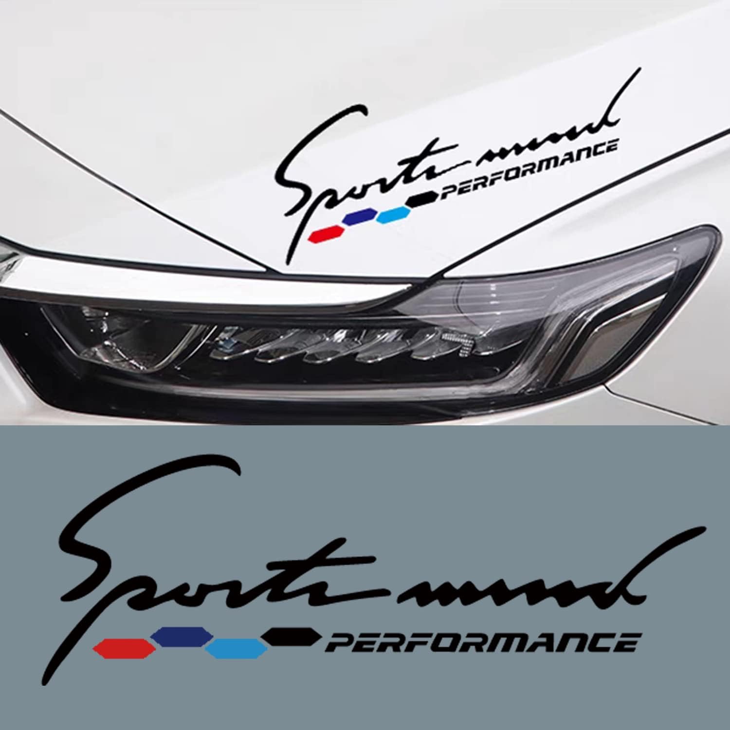 Hood Sticker Compatible with 1 2 3 4 5 6 7series M3 M5 Z4 (Hood Sticker-Black)