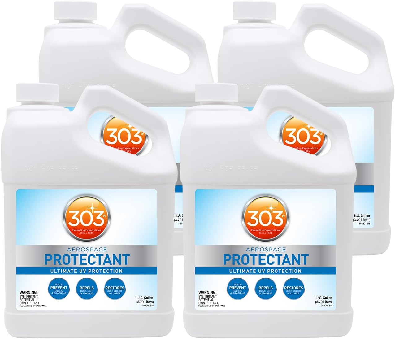 303 Aerospace Protectant for Vinyl, Plastic & Rubber, 1 Gallon 4-Pack