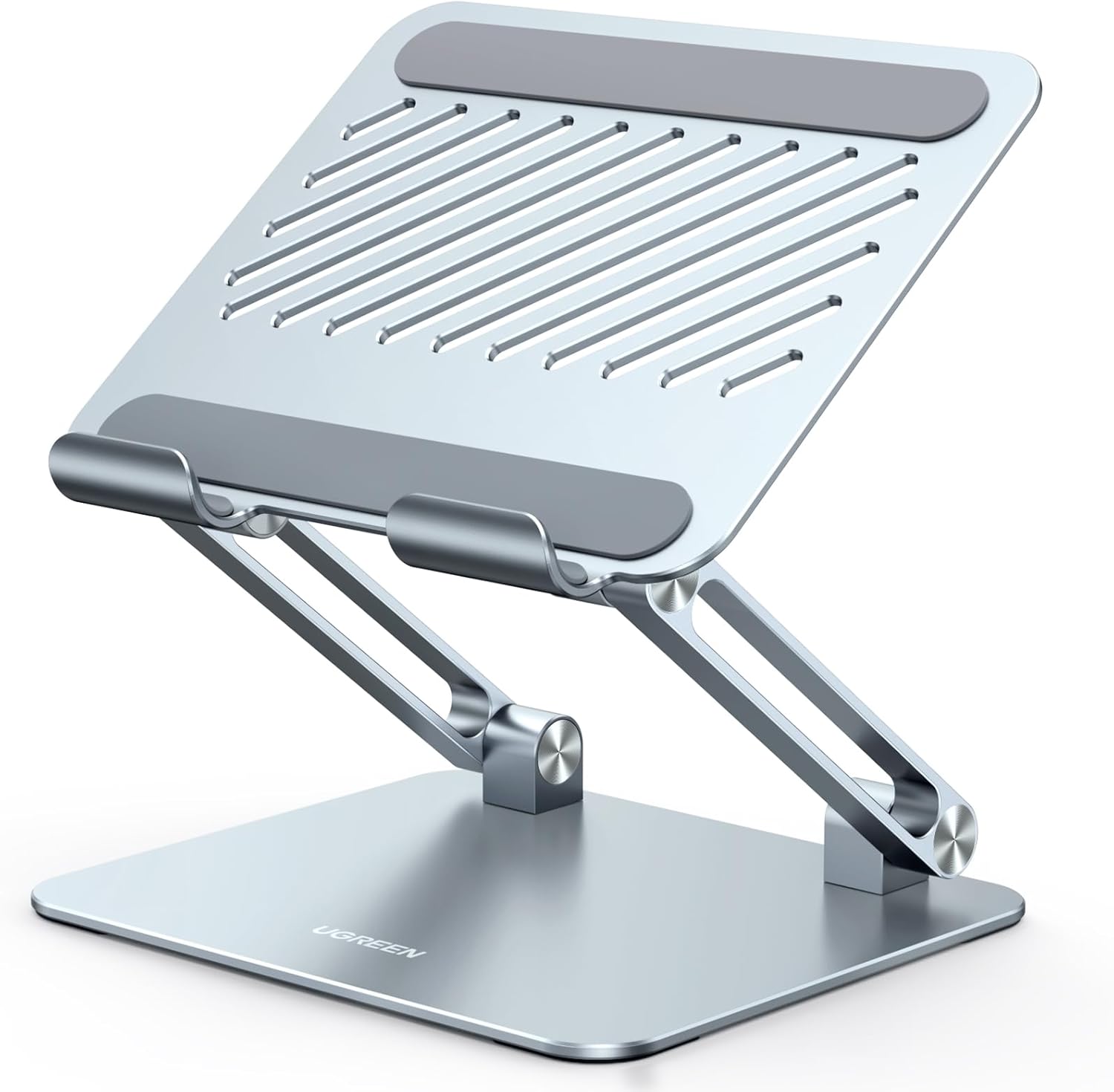 UGREEN iPad Stand Tablet Holder Desk Adjustable Foldable Portable Mount Compatible for iPad Pro 13 2024 12.9 11/Air/Mini/10th 10.9,iPhone 16,Galaxy Tab A8 A9+ S9,Surface Go,Portable Monitor(Blue-grey)