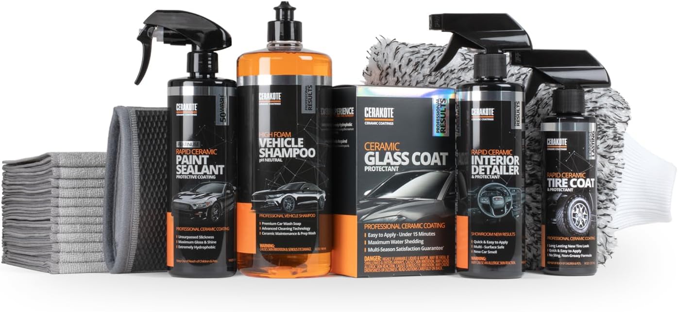 CERAKOTE® Car Detailing Bundle, Fully Covered, 8 Piece
