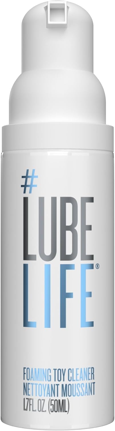 LUBELIFE Foaming Toy Cleaner, 1.7oz Travel Size Gentle Foam Cleaner for Sex Toys, TSA-Friendly Compact Bottle, Safe for Silicone, Glass, Metal, ABS and TPE, Fresh Scent, Paraben-Free, Made in USA