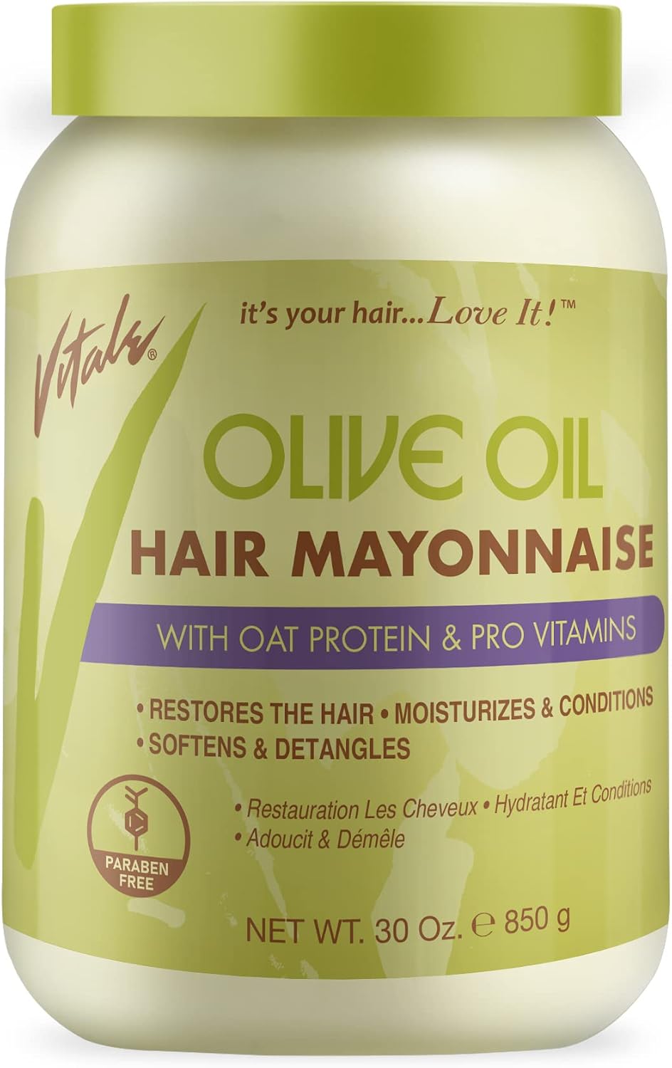 Vitale Pro Olive Oil-Based Hair Mayonnaise, 853 g