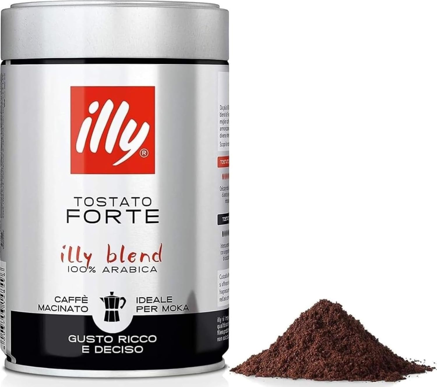 Illy Forte Moka Ground Coffee (1 Pack of 250g)