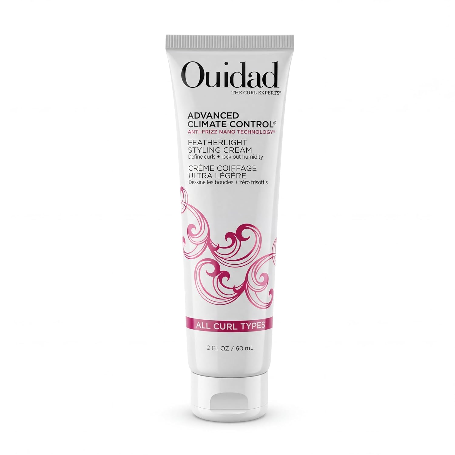 Ouidad Advanced Climate Control Featherlight Curls Styling Cream, Soft Hold