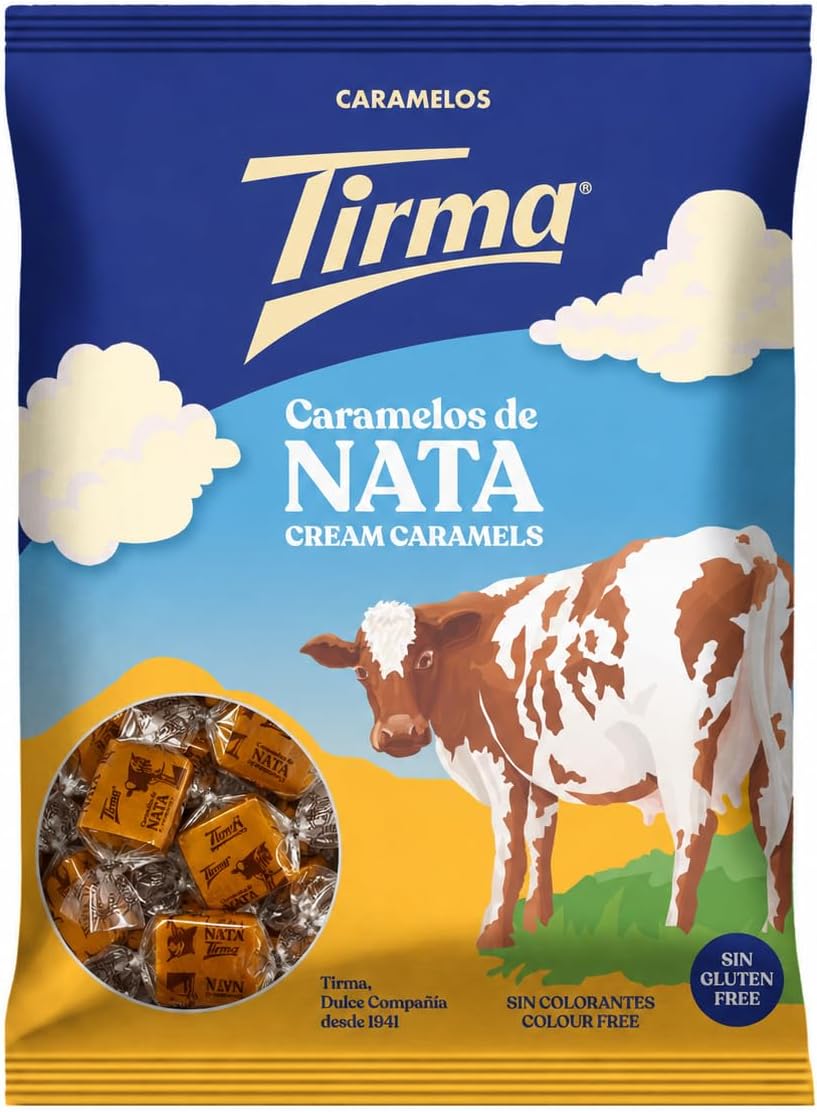 Tirma Soft Cream Caramel Candy, 125g | Individually Wrapped
