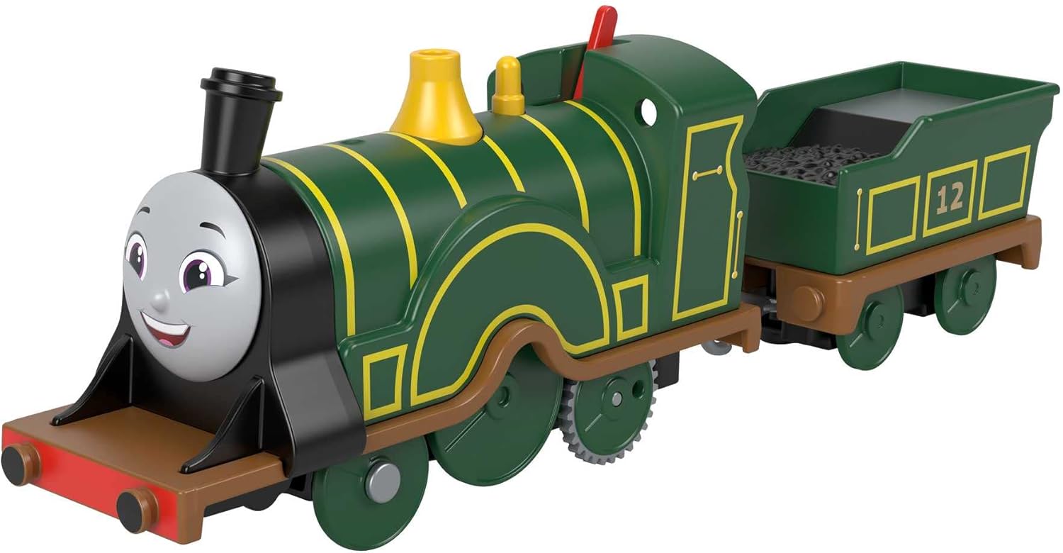 Thomas & Friends Motorized Toy Train Emily Battery-Powered Engine with Tender for Pretend Play Preschool Kids Ages 3+ Years​